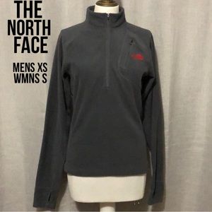 The North Face 1/2 Zip Fleece-Gray/Blue-Mens Sz XS/Wmns S